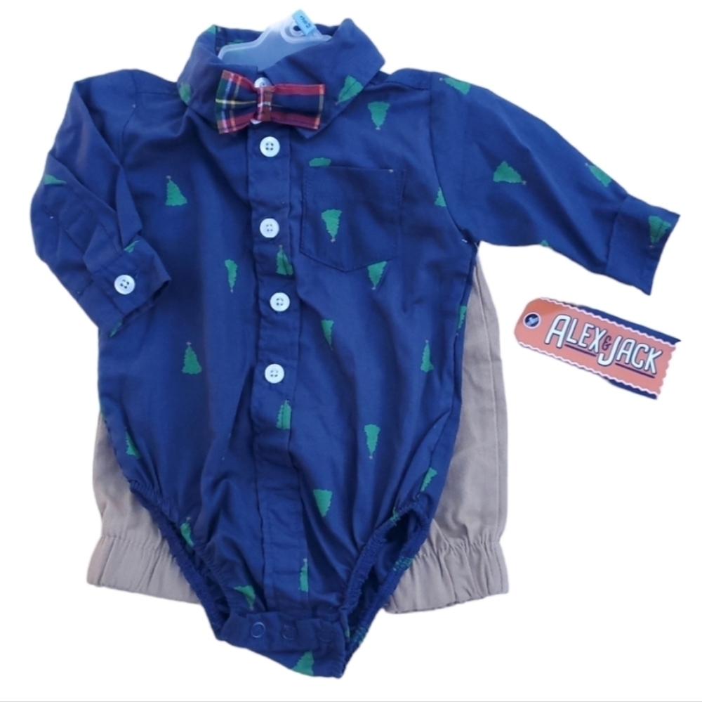 Not For Sale NWT Alex & Jack 2 Piece Bodysuit Long-sleeve & Bottoms Boys 0-3M 
